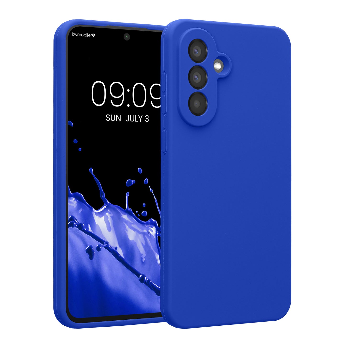 kwmobile Handyhülle kompatibel mit Samsung Galaxy A56 5G Hülle - gummierte Handy Case aus Silikon in Baltik Blau Baltik Blau  