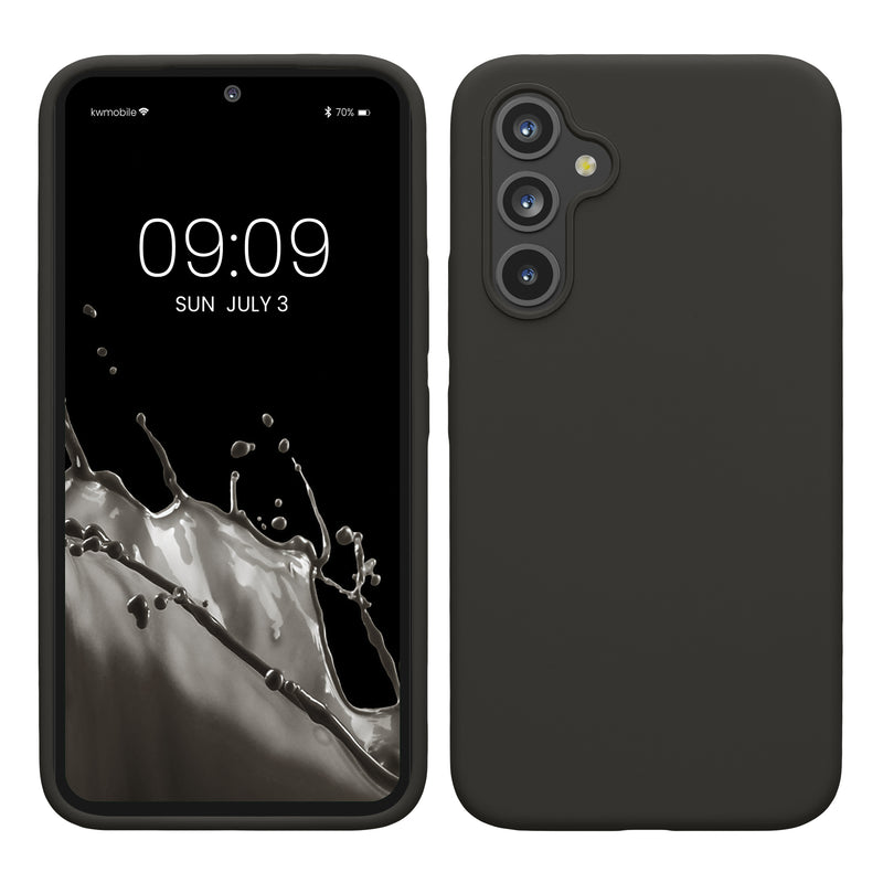kwmobile Hülle kompatibel mit Samsung Galaxy A54 5G Hülle - dünnes Silikon Handy Case - Handyhülle weiche Oberfläche - kabelloses Laden - Dunkelgrau Dunkelgrau  
