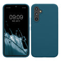 kwmobile Hülle kompatibel mit Samsung Galaxy A54 5G Hülle - dünnes Silikon Handy Case - Handyhülle weiche Oberfläche - kabelloses Laden - Petrol matt Petrol matt  