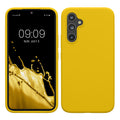 kwmobile Hülle kompatibel mit Samsung Galaxy A54 5G Hülle - dünnes Silikon Handy Case - Handyhülle weiche Oberfläche - kabelloses Laden - Strahlend Gelb Strahlend Gelb  