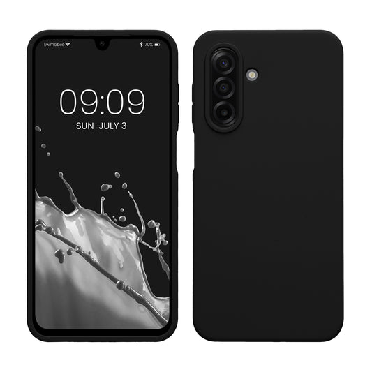 kwmobile Hülle kompatibel mit Samsung Galaxy A17 4G / 5G Hülle - Silikon Handy Case - Handyhülle weiche Oberfläche - kabelloses Laden - Schwarz Schwarz  