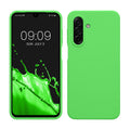 kwmobile Hülle kompatibel mit Samsung Galaxy A17 4G / 5G Hülle - Silikon Handy Case - Handyhülle weiche Oberfläche - kabelloses Laden - Limettengrün Limettengrün  