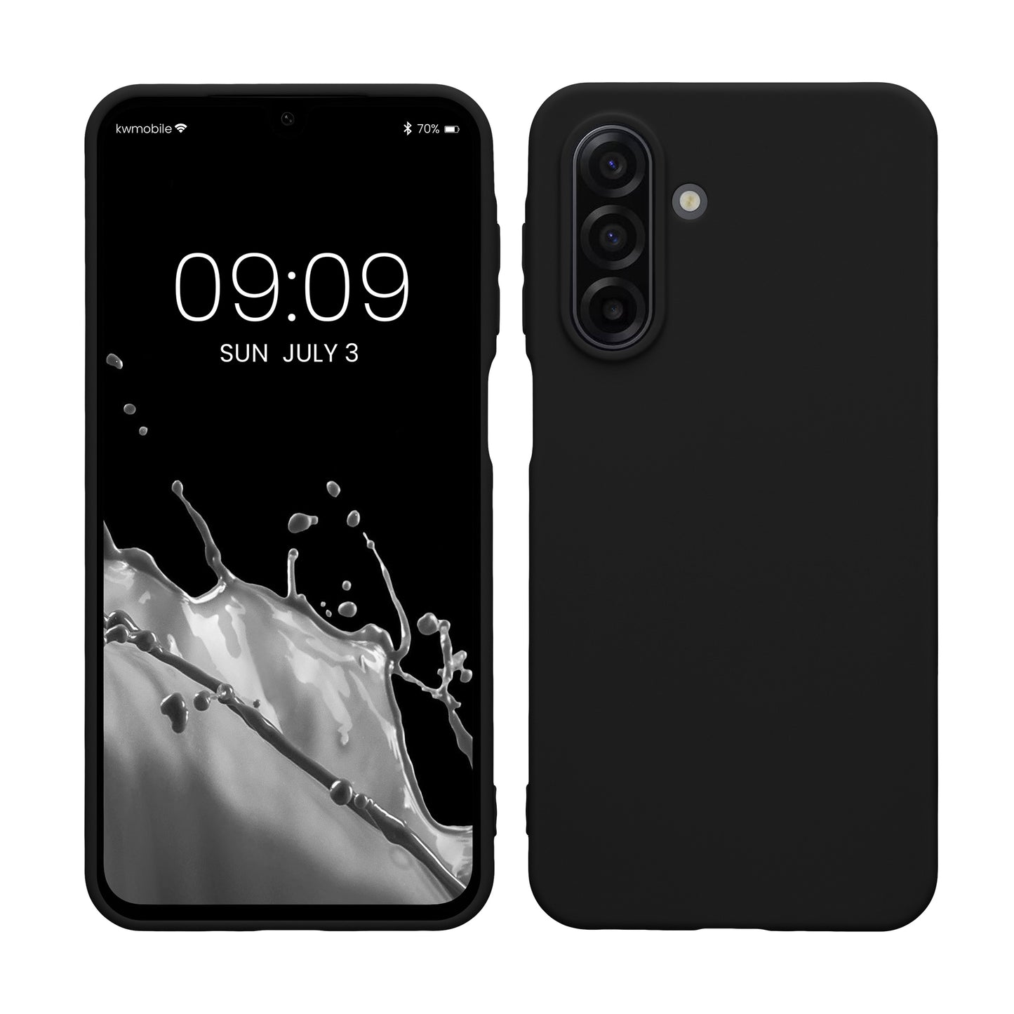 kwmobile Hülle kompatibel mit Samsung Galaxy A17 4G / 5G Hülle - weiches TPU Silikon Case - Cover geeignet für kabelloses Laden - Schwarz Schwarz  