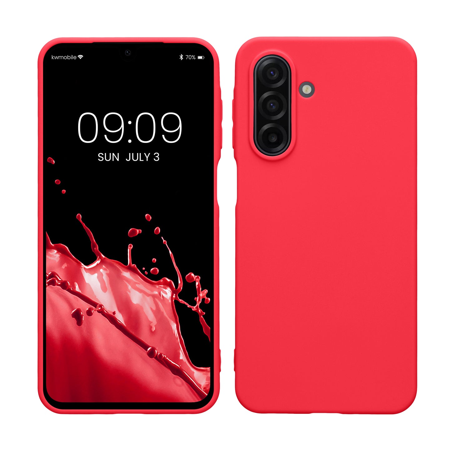 kwmobile Hülle kompatibel mit Samsung Galaxy A17 4G / 5G Hülle - weiches TPU Silikon Case - Cover geeignet für kabelloses Laden - Neon Pink Neon Pink  