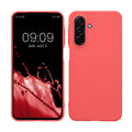 kwmobile Hülle kompatibel mit Samsung Galaxy A17 4G / 5G Hülle - weiches TPU Silikon Case - Cover geeignet für kabelloses Laden - Neon Koralle Neon Koralle  