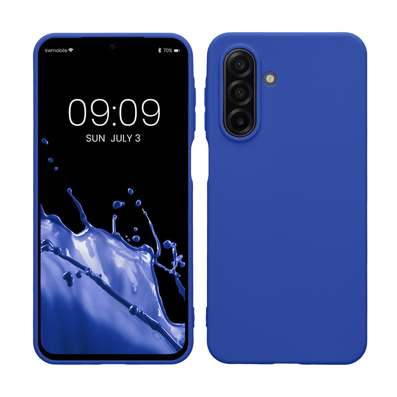 kwmobile Hülle kompatibel mit Samsung Galaxy A17 4G / 5G Hülle - weiches TPU Silikon Case - Cover geeignet für kabelloses Laden - Baltik Blau Baltik Blau  