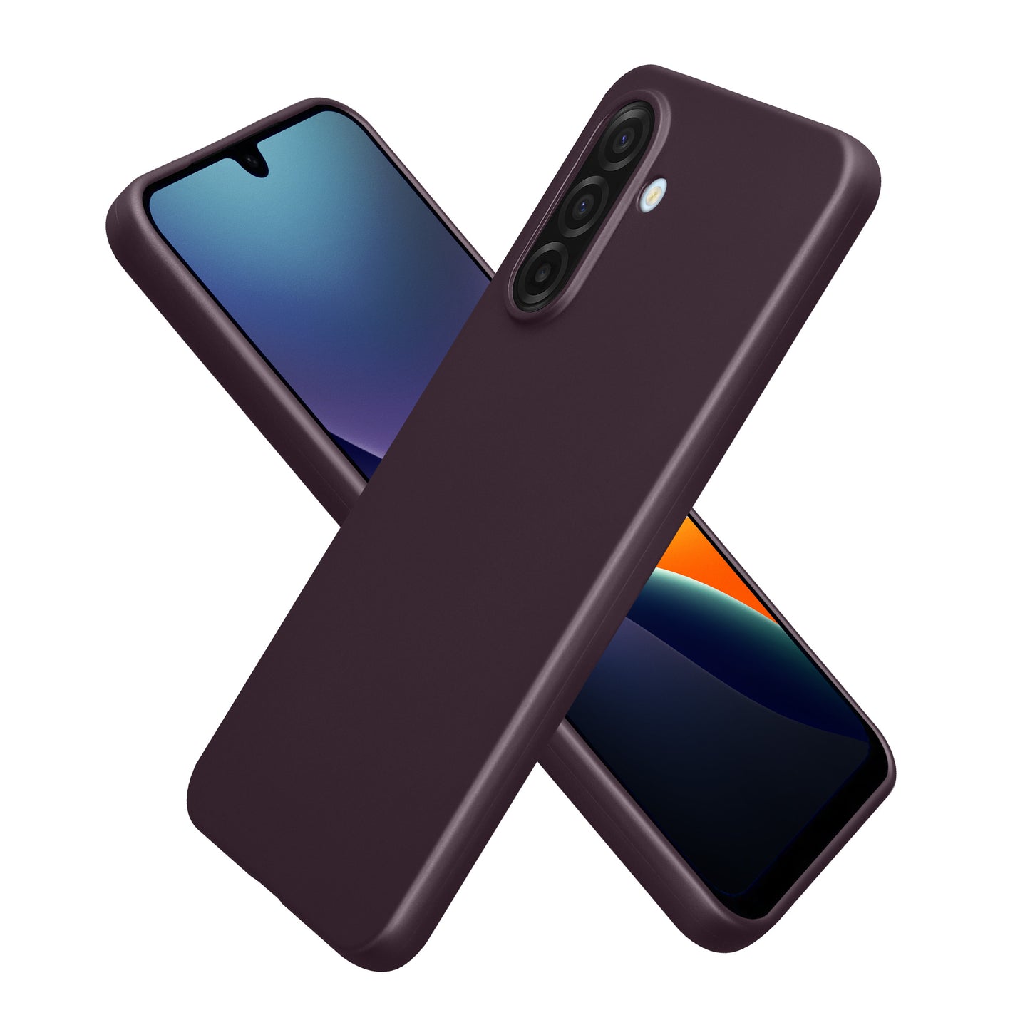 kwmobile Case kompatibel mit Samsung Galaxy A17 4G / 5G Hülle - Schutzhülle aus Silikon metallisch schimmernd - Handyhülle Metallic Brombeere Metallic Brombeere  