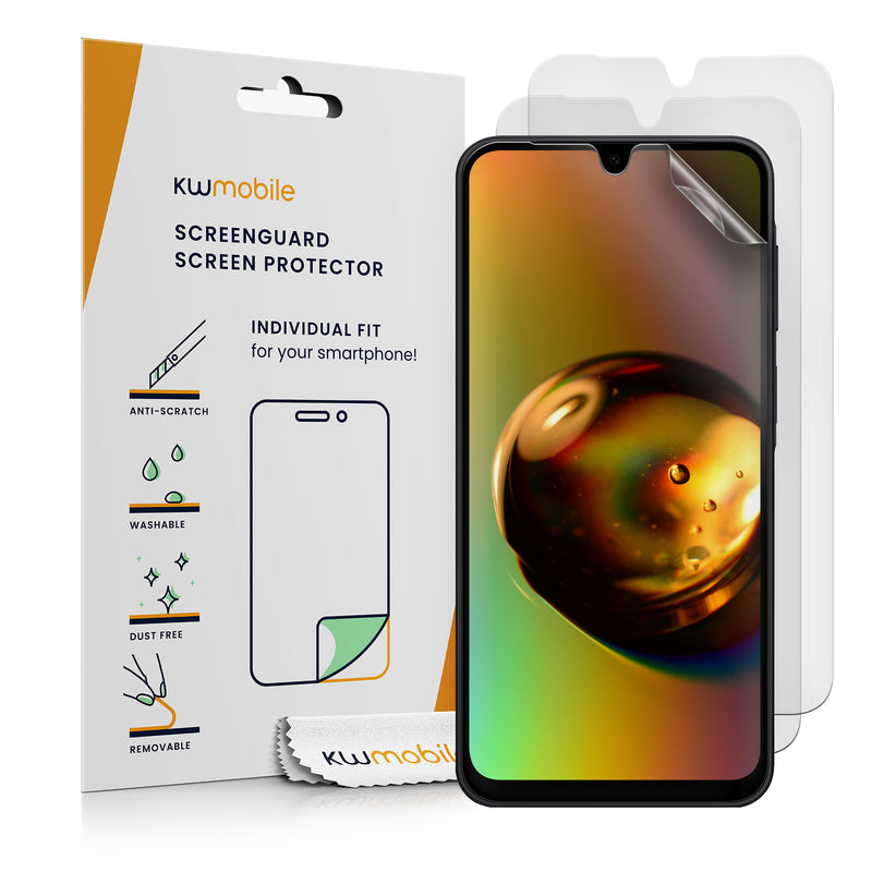 kwmobile 3x Folie matt kompatibel mit Samsung Galaxy A17 4G / 5G - Displayschutzfolie Schutzfolie - Displayschutz Displayfolie entspiegelt Matt Transparent  