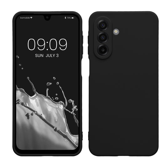 kwmobile Handyhülle kompatibel mit Samsung Galaxy A17 4G / 5G Hülle - Handy Case aus weichem Silikon in Schwarz Schwarz  