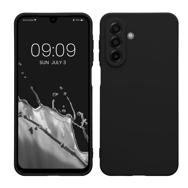 kwmobile Handyhülle kompatibel mit Samsung Galaxy A17 4G / 5G Hülle - Handy Case aus weichem Silikon in Schwarz Schwarz  