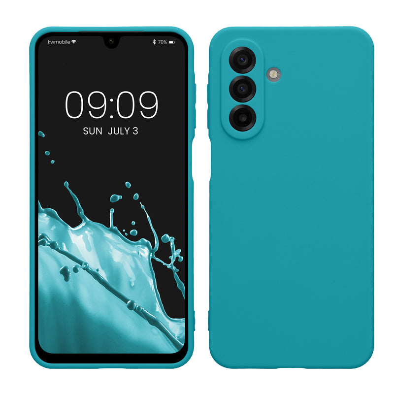 kwmobile Handyhülle kompatibel mit Samsung Galaxy A17 4G / 5G Hülle - Handy Case aus weichem Silikon in Petrol matt Petrol matt  