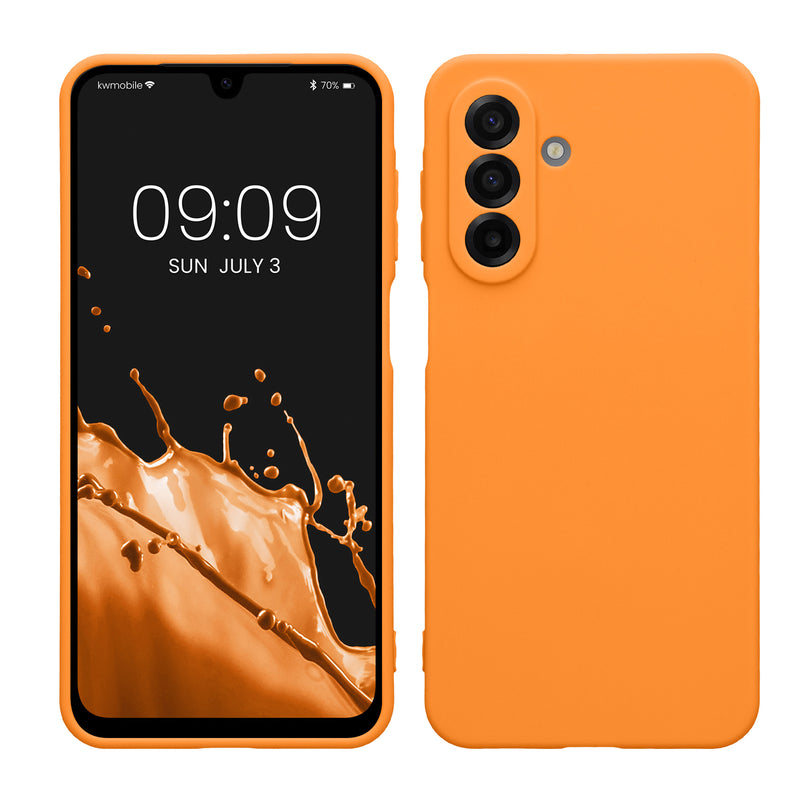 kwmobile Handyhülle kompatibel mit Samsung Galaxy A17 4G / 5G Hülle - Handy Case aus weichem Silikon in Fruity Orange Fruity Orange  