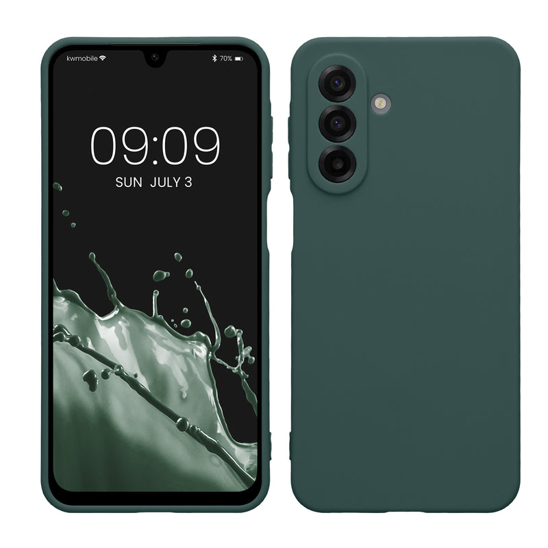 kwmobile Handyhülle kompatibel mit Samsung Galaxy A17 4G / 5G Hülle - Handy Case aus weichem Silikon in Blaugrün Blaugrün  