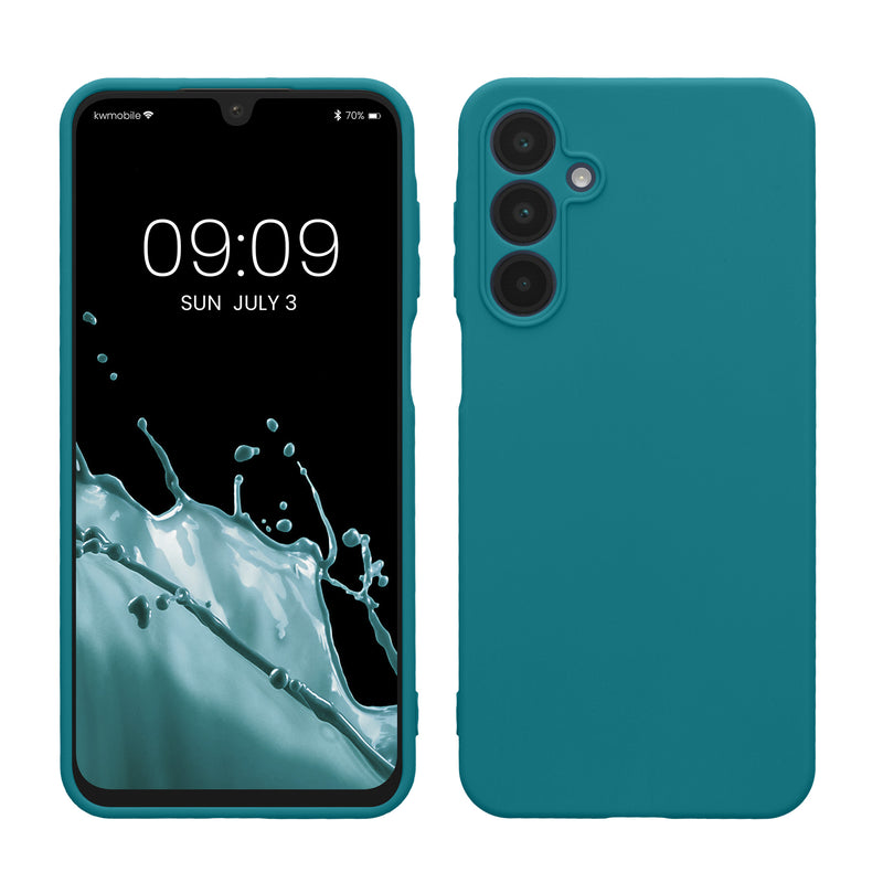 kwmobile Handyhülle kompatibel mit Samsung Galaxy A16 5G Hülle - Handy Case aus weichem Silikon in Petrol matt Petrol matt  