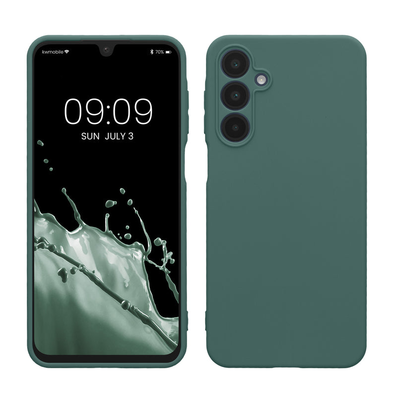 kwmobile Handyhülle kompatibel mit Samsung Galaxy A16 5G Hülle - Handy Case aus weichem Silikon in Blaugrün Blaugrün  