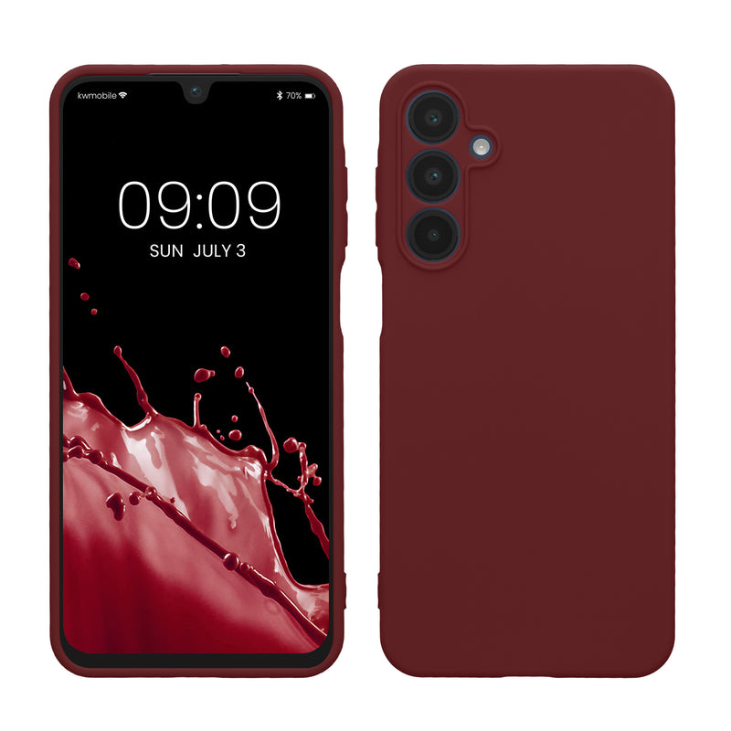 kwmobile Handyhülle kompatibel mit Samsung Galaxy A16 5G Hülle - Handy Case aus weichem Silikon in Bordeaux Violett Bordeaux Violett  