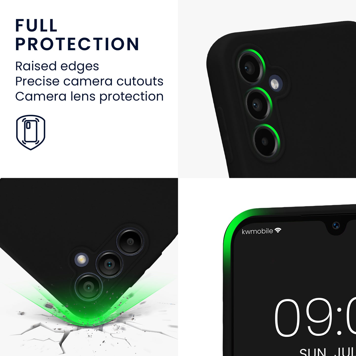 kwmobile Handyhülle für Samsung Galaxy A14 5G Hülle - weiches Handy Silikon Case - Schutzhülle Cover