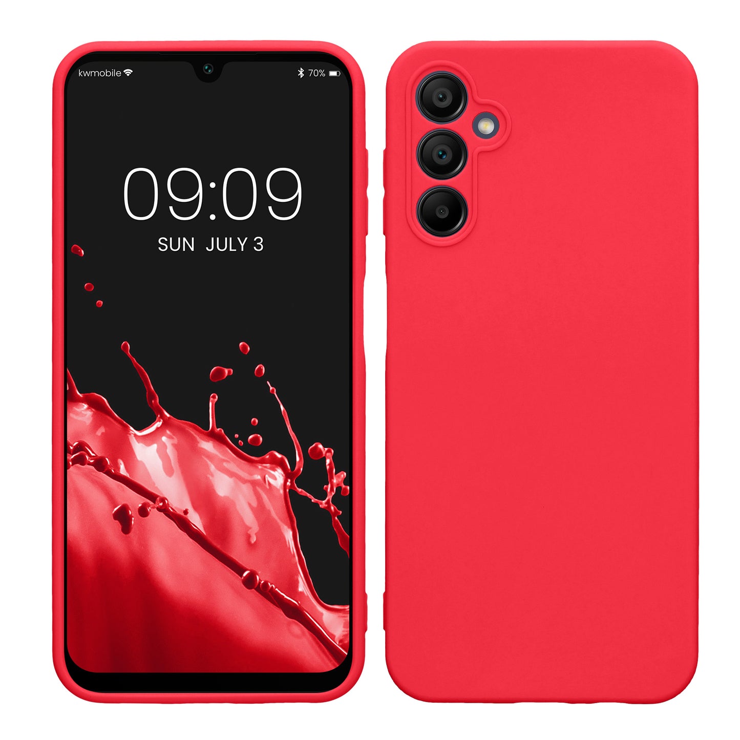 kwmobile Handyhülle kompatibel mit Samsung Galaxy A14 5G Hülle - Handy Case aus weichem Silikon in Neon Pink Neon Pink  
