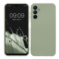 kwmobile Handyhülle kompatibel mit Samsung Galaxy A14 5G Hülle - Handy Case aus weichem Silikon in Graugrün Graugrün  
