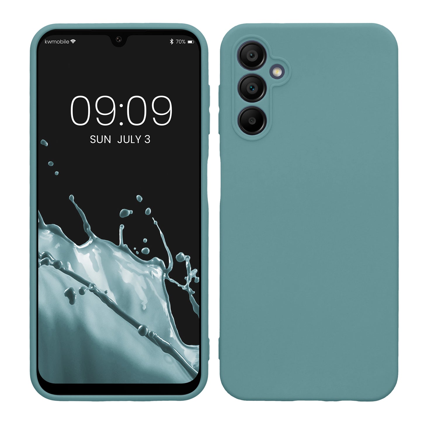 kwmobile Handyhülle kompatibel mit Samsung Galaxy A14 5G Hülle - Handy Case aus weichem Silikon in Arctic Night Arctic Night  