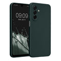kwmobile Handyhülle kompatibel mit Samsung Galaxy A17 4G / 5G Hülle - weiche Silikon Case metallisch schimmernd in Metallic Petrol Metallic Petrol  