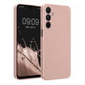 kwmobile Handyhülle kompatibel mit Samsung Galaxy A16 5G Hülle - weiche Silikon Case metallisch schimmernd in Metallic Rosegold Metallic Rosegold  