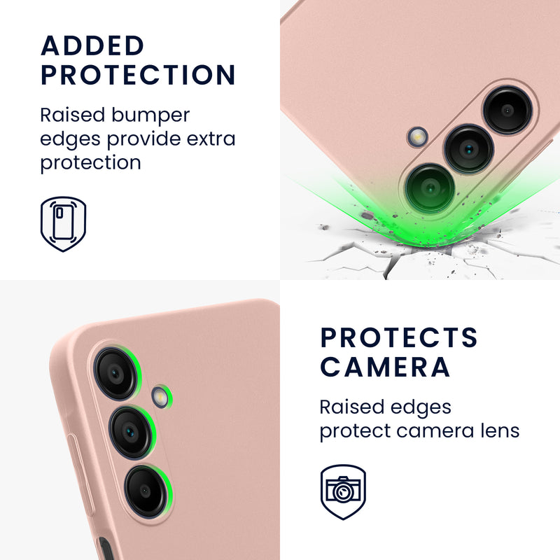 kwmobile Handyhülle für Samsung Galaxy A16 5G Hülle - weiche Silikon Case metallisch schimmernd - Schutzhülle Cover