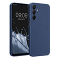 kwmobile Handyhülle kompatibel mit Samsung Galaxy A16 5G Hülle - weiche Silikon Case metallisch schimmernd in Metallic Blau Metallic Blau  