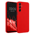 kwmobile Handyhülle kompatibel mit Samsung Galaxy A16 5G Hülle - weiche Silikon Case metallisch schimmernd in Metallic Dunkelrot Metallic Dunkelrot  