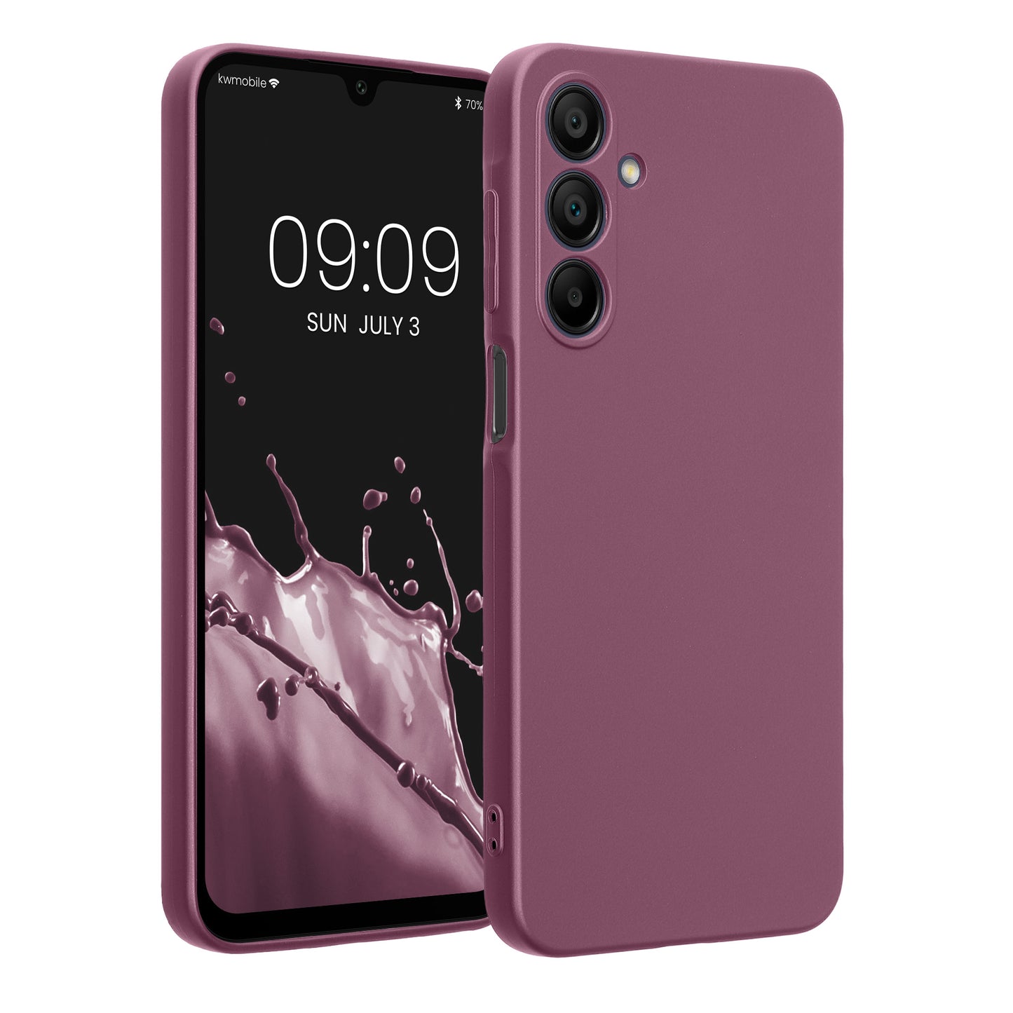 kwmobile Handyhülle kompatibel mit Samsung Galaxy A16 5G Hülle - weiche Silikon Case metallisch schimmernd in Metallic Lavendel Metallic Lavendel  