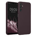 kwmobile Handyhülle kompatibel mit Samsung Galaxy A14 5G Hülle - weiche Silikon Case metallisch schimmernd in Metallic Brombeere Metallic Brombeere  
