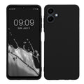 kwmobile Handyhülle kompatibel mit Samsung Galaxy A06 Hülle - Handy Case aus weichem Silikon in Schwarz Schwarz  