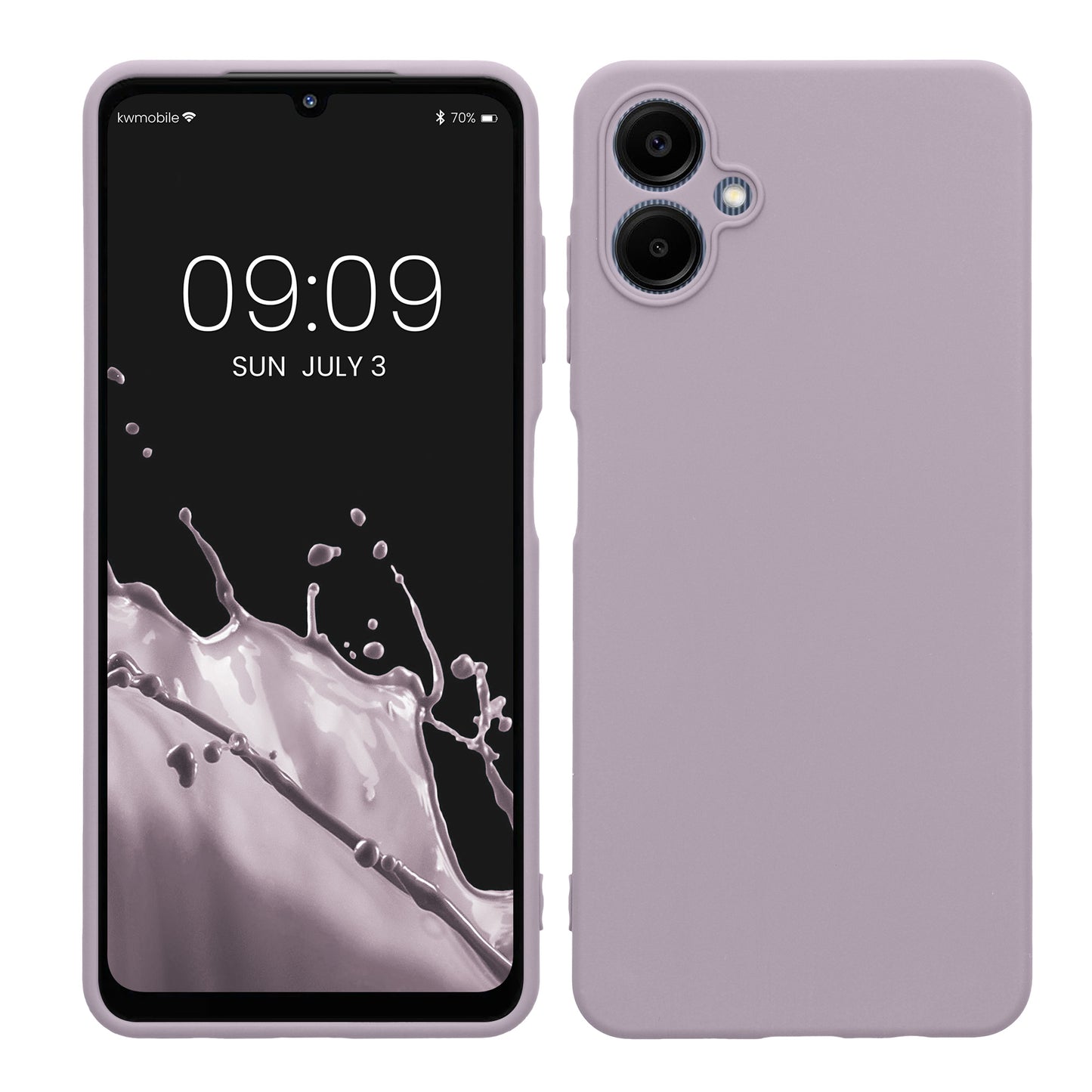 kwmobile Handyhülle kompatibel mit Samsung Galaxy A06 Hülle - Handy Case aus weichem Silikon in Lavendel Lavendel  