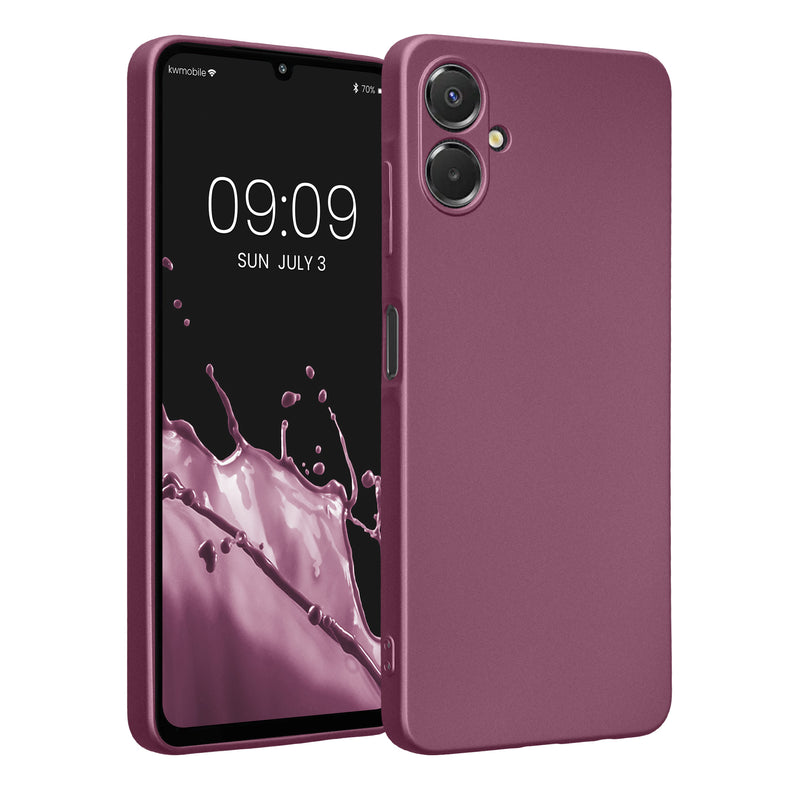 kwmobile Handyhülle kompatibel mit Samsung Galaxy A06 Hülle - weiche Silikon Case metallisch schimmernd in Metallic Lavendel Metallic Lavendel  