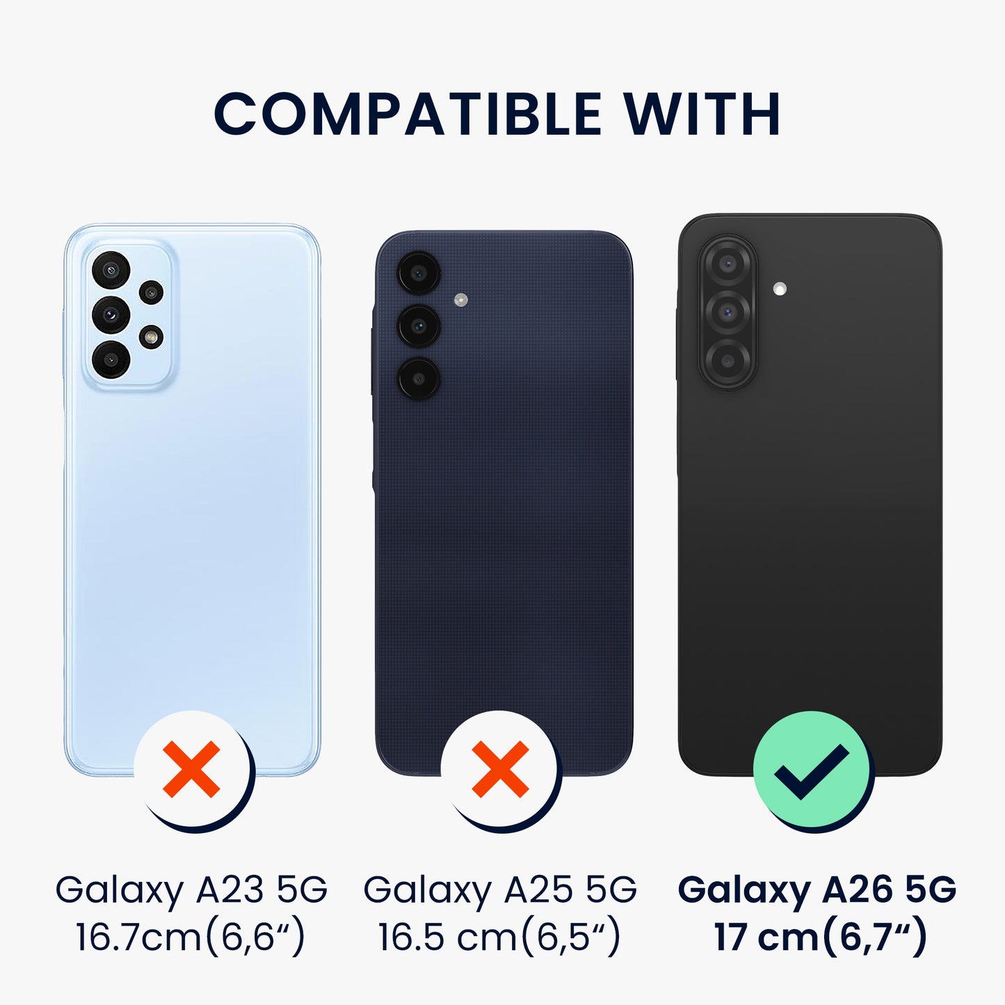 kwmobile Kunstleder Handyhülle kompatibel mit Samsung Galaxy A26 5G Hülle Brieftaschen Schutzhülle aus PU-Leder mit Displayschutz und RFID-Schutz