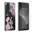 kwmobile Hülle kompatibel mit Samsung Galaxy S20 FE Handyhülle Silikon Case transparent Mit Glas Schutzfolie