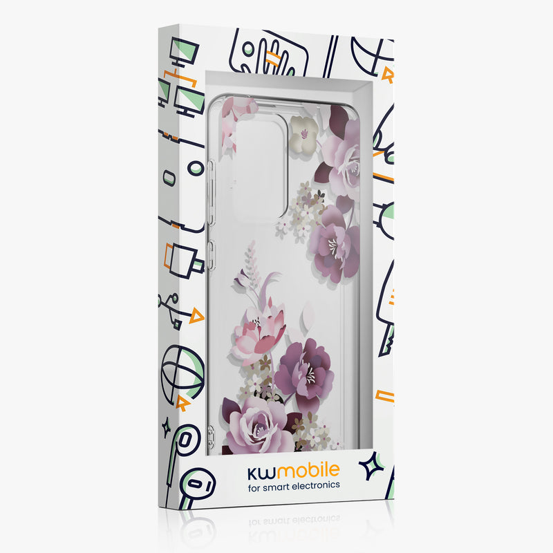 kwmobile Hülle kompatibel mit Samsung Galaxy A52 / A52 5G / A52s 5G Handyhülle - Silikon Case transparent - Mit Glas Schutzfolie