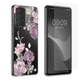 kwmobile Hülle kompatibel mit Samsung Galaxy A52 / A52 5G / A52s 5G Handyhülle - Silikon Case transparent - Mit Glas Schutzfolie