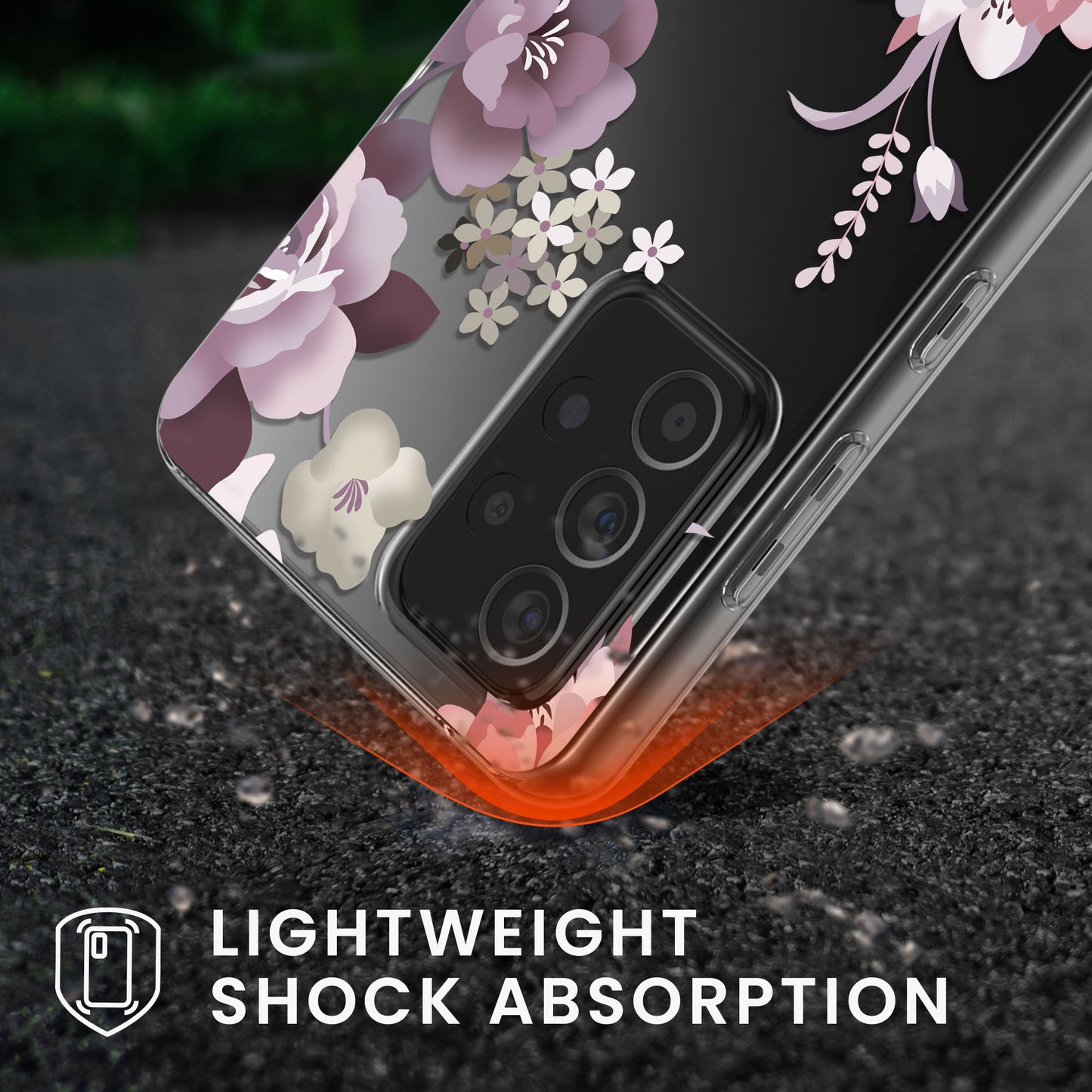 kwmobile Hülle kompatibel mit Samsung Galaxy A52 / A52 5G / A52s 5G Handyhülle - Silikon Case transparent - Mit Glas Schutzfolie