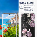 kwmobile Hülle kompatibel mit Samsung Galaxy A52 / A52 5G / A52s 5G Handyhülle - Silikon Case transparent - Mit Glas Schutzfolie
