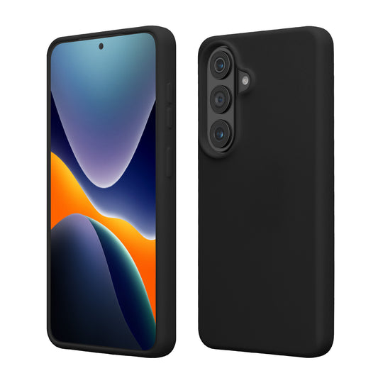 kwmobile Hülle kompatibel mit Samsung Galaxy S26 Hülle - Silikon Handy Case - Handyhülle weiche Oberfläche - kabelloses Laden - Schwarz Schwarz  