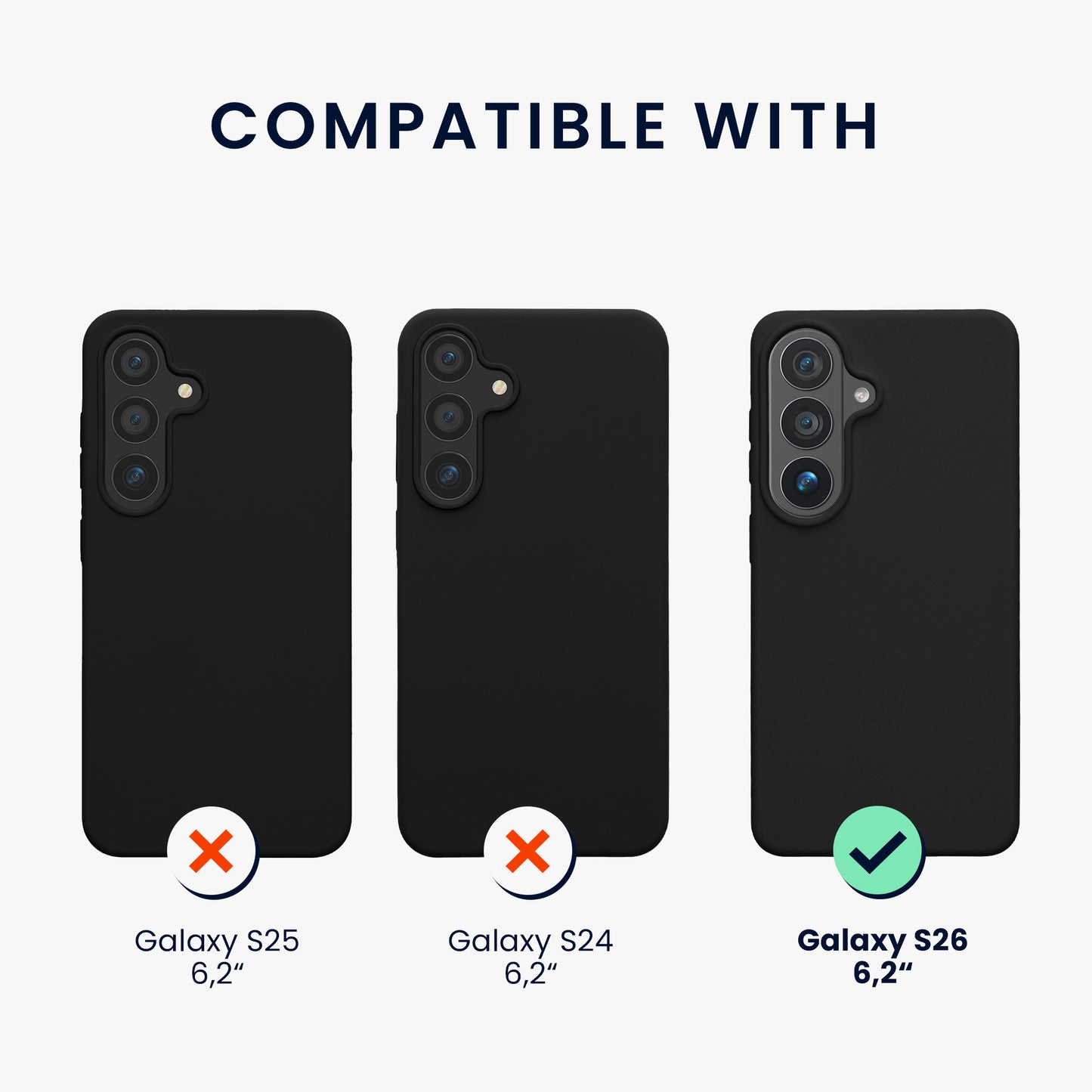 kwmobile Handyhülle für Samsung Galaxy S26 Hülle - Case Silikon - Kabelloses Laden - Schutzhülle Cover