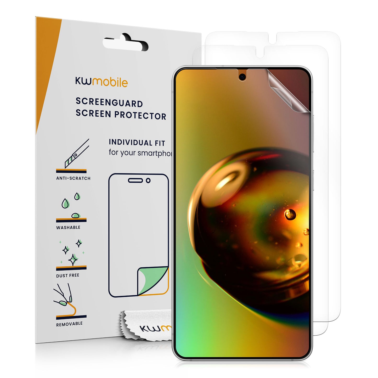 kwmobile 3x Displayschutzfolie kompatibel mit Samsung Galaxy S26 Plus Folie - klare Schutzfolien Set in transparent Transparent  