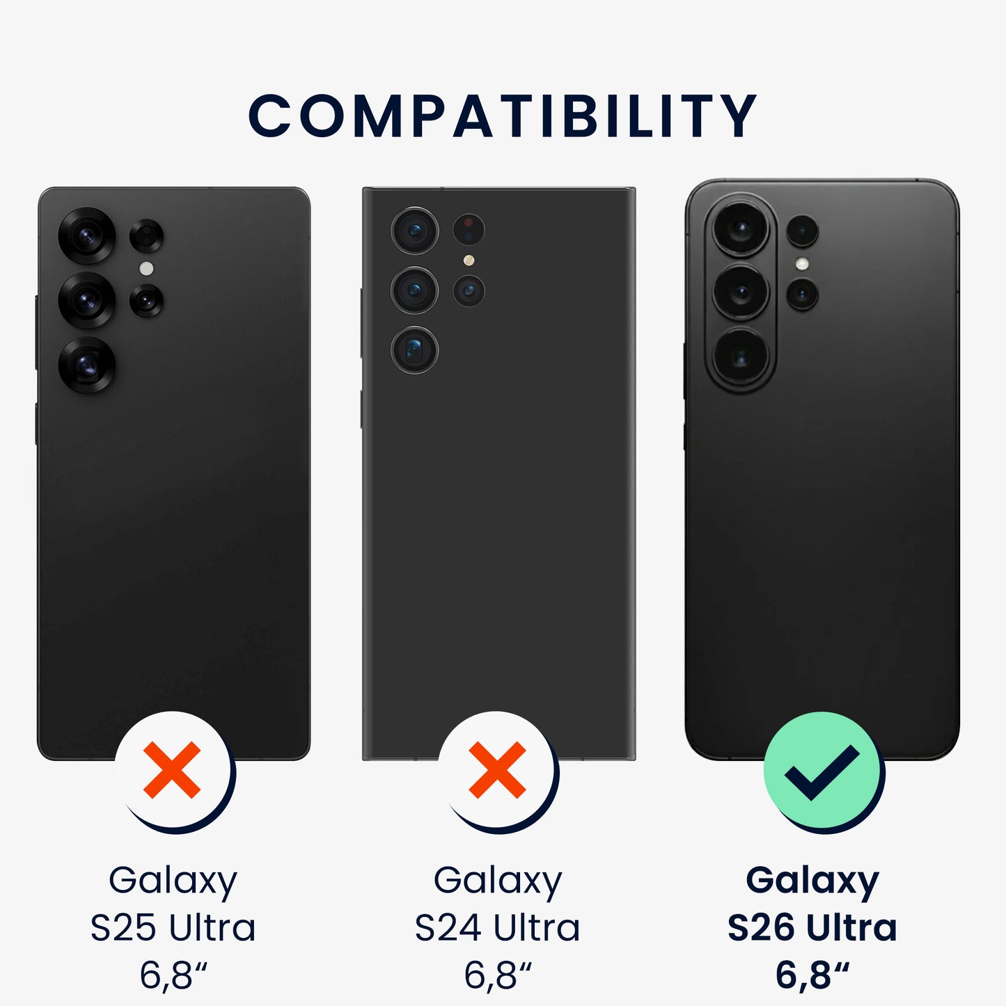 3x Folie kristallklar für Samsung Galaxy S26 Ultra