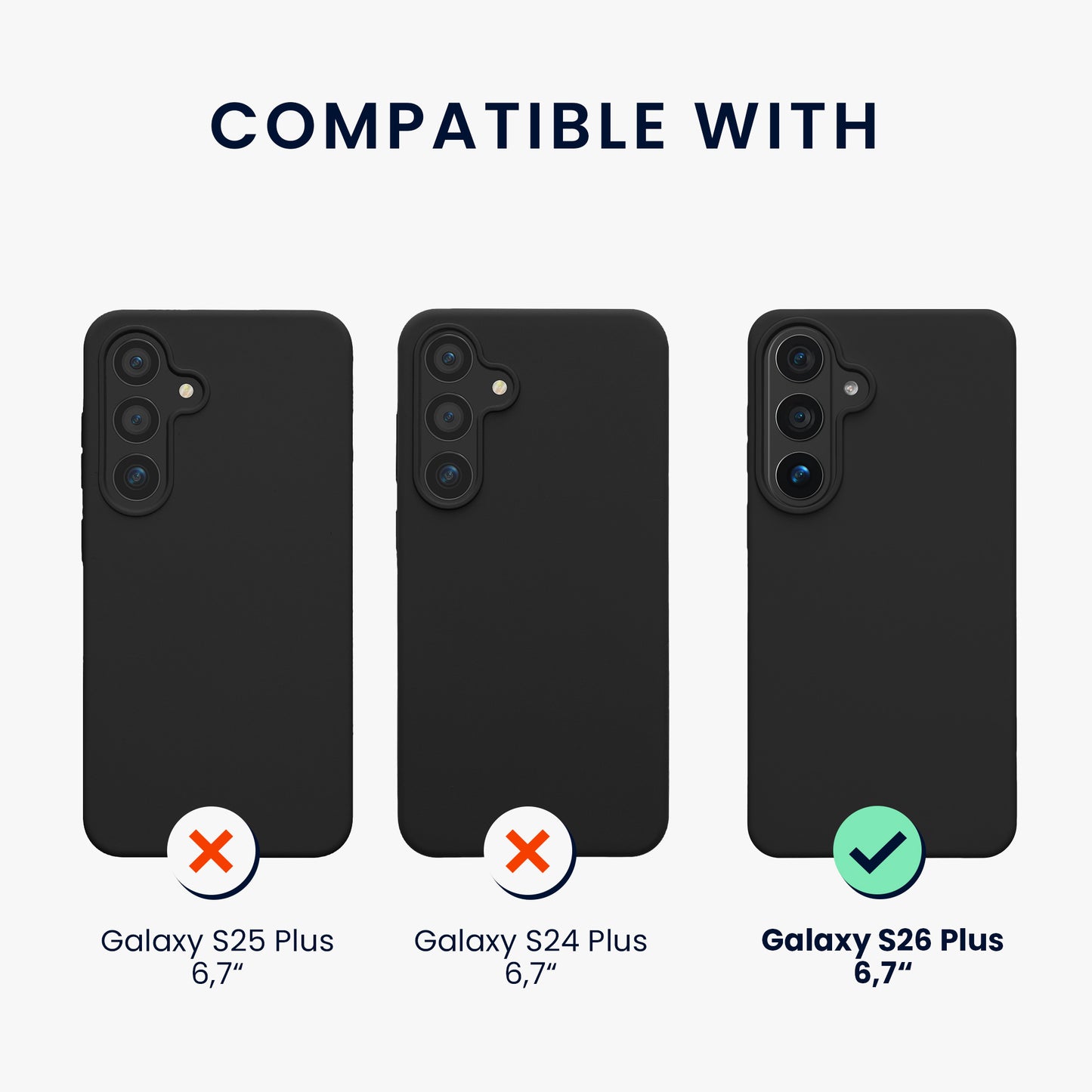 kwmobile Handyhülle für Samsung Galaxy S26 Plus Hülle - Case Silikon - Kabelloses Laden - Schutzhülle Cover