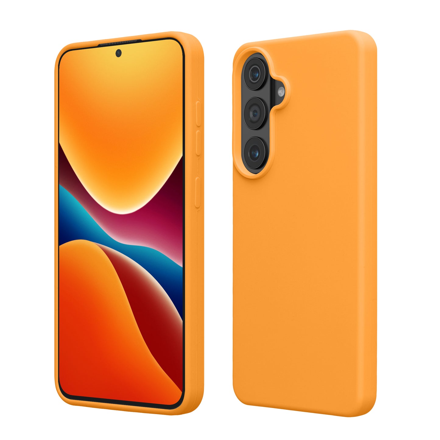kwmobile Hülle kompatibel mit Samsung Galaxy S26 Plus Hülle - Silikon Handy Case - Handyhülle weiche Oberfläche - kabelloses Laden - Fruity Orange Fruity Orange  