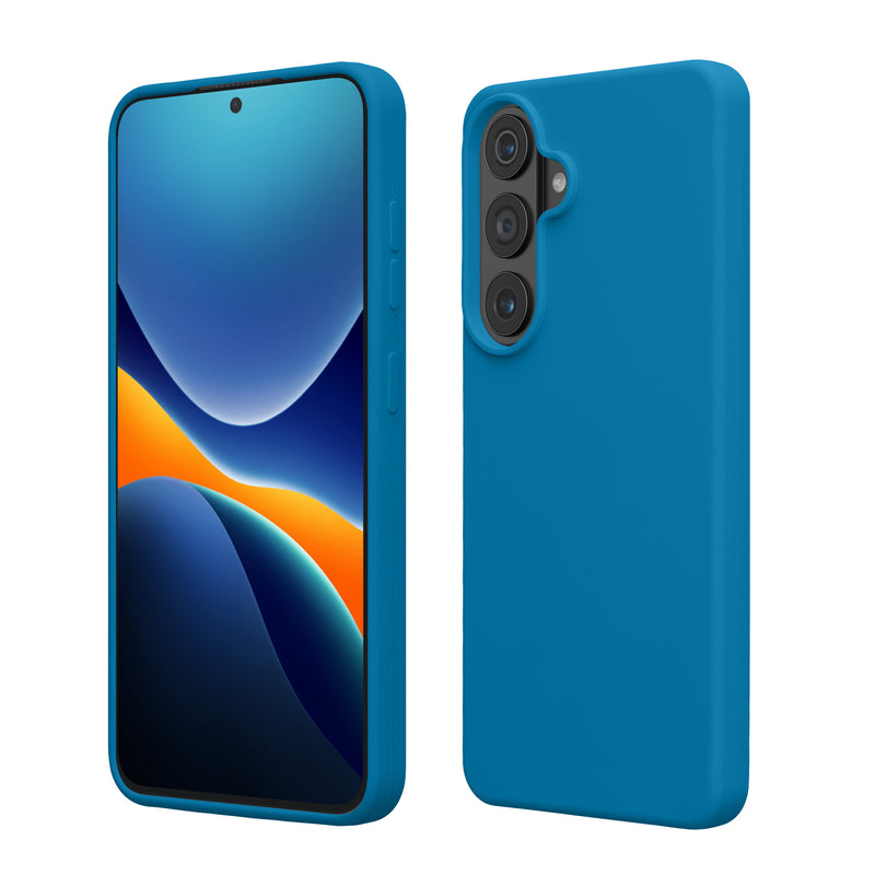 kwmobile Hülle kompatibel mit Samsung Galaxy S26 Plus Hülle - Silikon Handy Case - Handyhülle weiche Oberfläche - kabelloses Laden - Karibikblau Karibikblau  