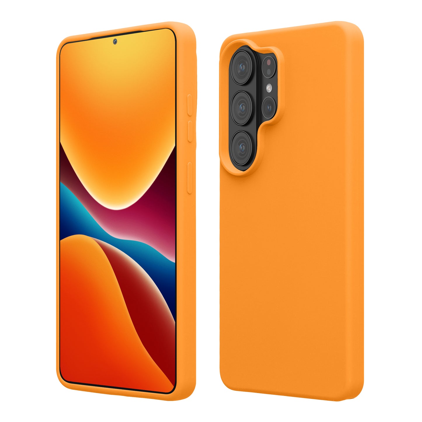 kwmobile Hülle kompatibel mit Samsung Galaxy S26 Ultra Hülle - Silikon Handy Case - Handyhülle weiche Oberfläche - kabelloses Laden - Fruity Orange Fruity Orange  