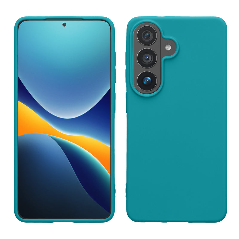 kwmobile Hülle kompatibel mit Samsung Galaxy S26 Hülle - weiches TPU Silikon Case - Cover geeignet für kabelloses Laden - Petrol matt Petrol matt  