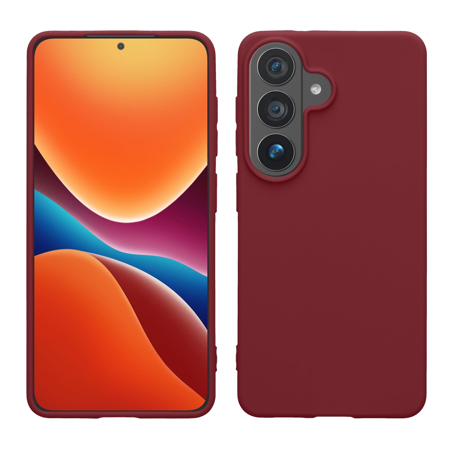 kwmobile Hülle kompatibel mit Samsung Galaxy S26 Hülle - weiches TPU Silikon Case - Cover geeignet für kabelloses Laden - Bordeaux Violett Bordeaux Violett  